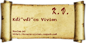 Kövécs Vivien névjegykártya