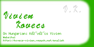 vivien kovecs business card